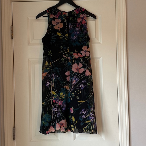 Calvin Klein Black Floral Dress - Picture 2 of 3
